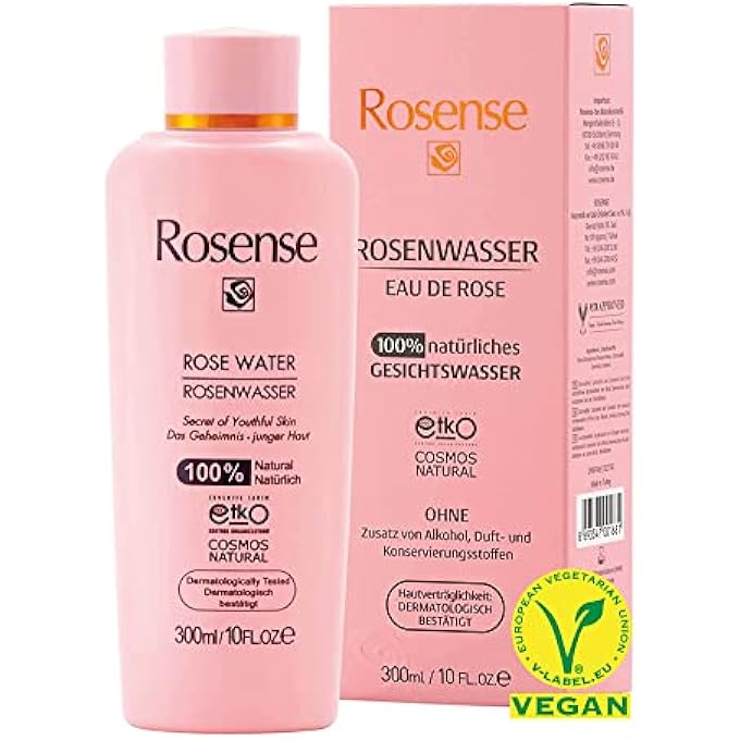 Rosense ROSEWATER 100% NATURAL VEGAN 300 ML - Image 1